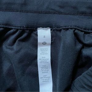 Women’s size 8 Lululemon workout shorts.